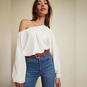 Nation LTD Sloan‎ Long Sleeve Off White Size S
